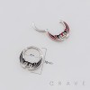 GOTHIC BAT ENAMEL WINGS SEPTUM CLICKER RING 316L SURGICAL STEEL